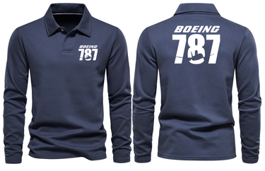 BOEING 787 LONG SLEEVE POLO
