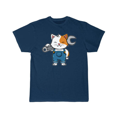 Mechanical Engineer Mechanic Cat With A Wrench T-Shirt THE AV8R