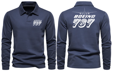 BOEING 787 LONG SLEEVE POLO