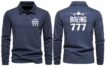 BOEING 777 LONG SLEEVE POLO