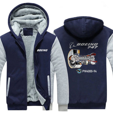 B747 PW4000-94 DESIGNED ZIPPER SWEATER THE AV8R