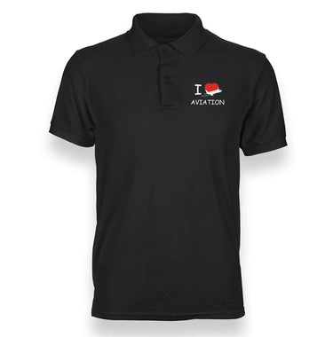 I LOVE AVIAITON POLO SHIRT THE AV8R