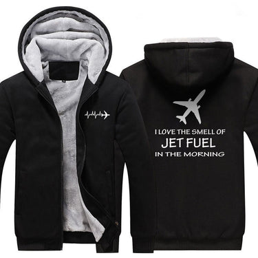 I LOVE TEHE SMELL OF JET FUEL IN THE MORNING ZIPPER SWEATER THE AV8R