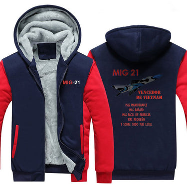 M I G 21 DESIGNED ZIPPER SWEATER THE AV8R