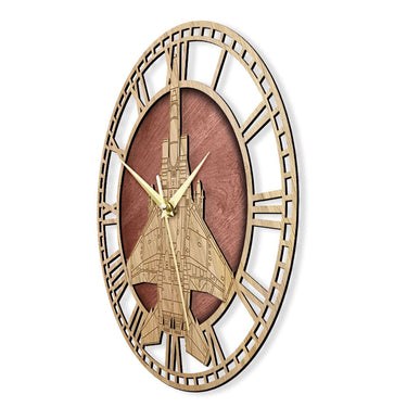 F-15 A EAGLE TACTICAL FIGHTER WOODEN WALL CLOCK THE AVIATOR