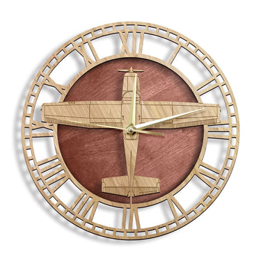 CESSNA 182 SKYLANE WOODEN WALL CLOCK THE AVIATOR