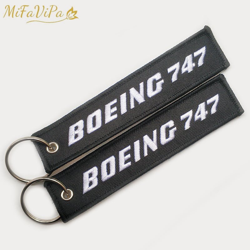 1 PC BLACK BOEING 747 KEYCHAIN - PILOTSX