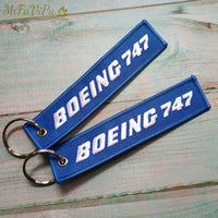 Thumbnail for 1 PC BOEING 747 KEYCHAIN NEW FASHION TRINKET PHONE STRAP BLACK EMBROIDERY - PILOTSX