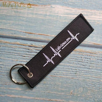 Thumbnail for 1 PC EMBROIDERY HEARTBEATS KEYCHAIN - PILOTSX