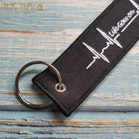 Thumbnail for 1 PC EMBROIDERY HEARTBEATS KEYCHAIN - PILOTSX