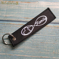 Thumbnail for 1 PSC EMBROIDERY FAMILY INFINITY LOVE KEYCHAIN - PILOTSX