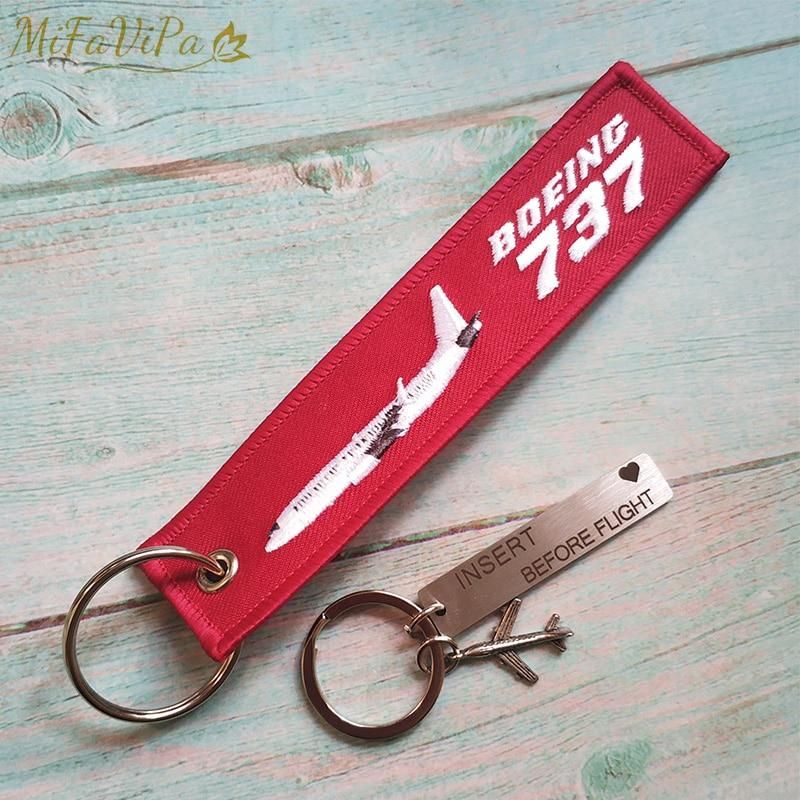 1 SET BOEING 737 EMBROIDERY KEY CHAIN - PILOTSX