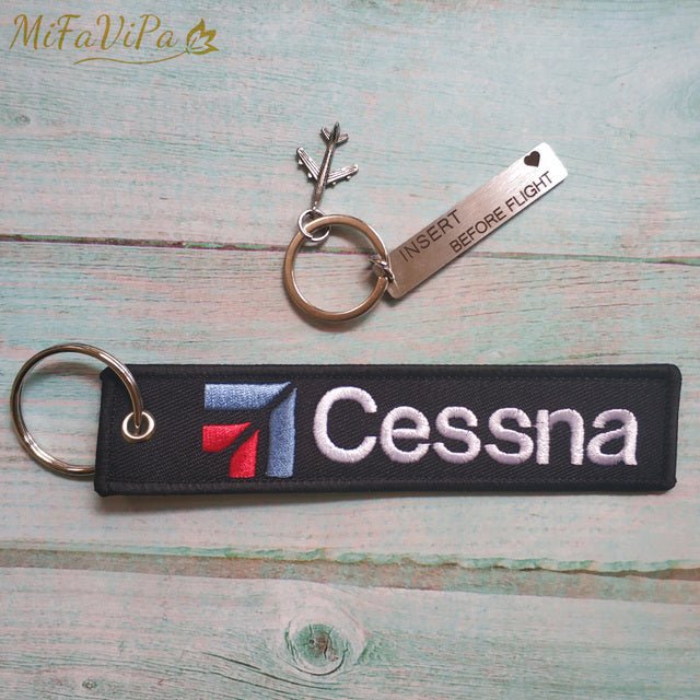 1 SET CESSNA KEYCHAIN CUSTOM GIFTS SOUVENIR AIRCRAFT MODEL PLANE KEY CHAIN - PILOTSX