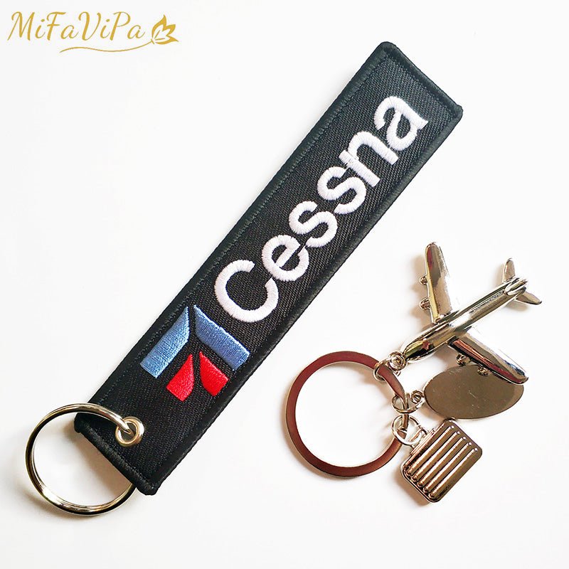 1 SET CESSNA KEYCHAIN CUSTOM GIFTS SOUVENIR AIRCRAFT MODEL PLANE KEY CHAIN - PILOTSX