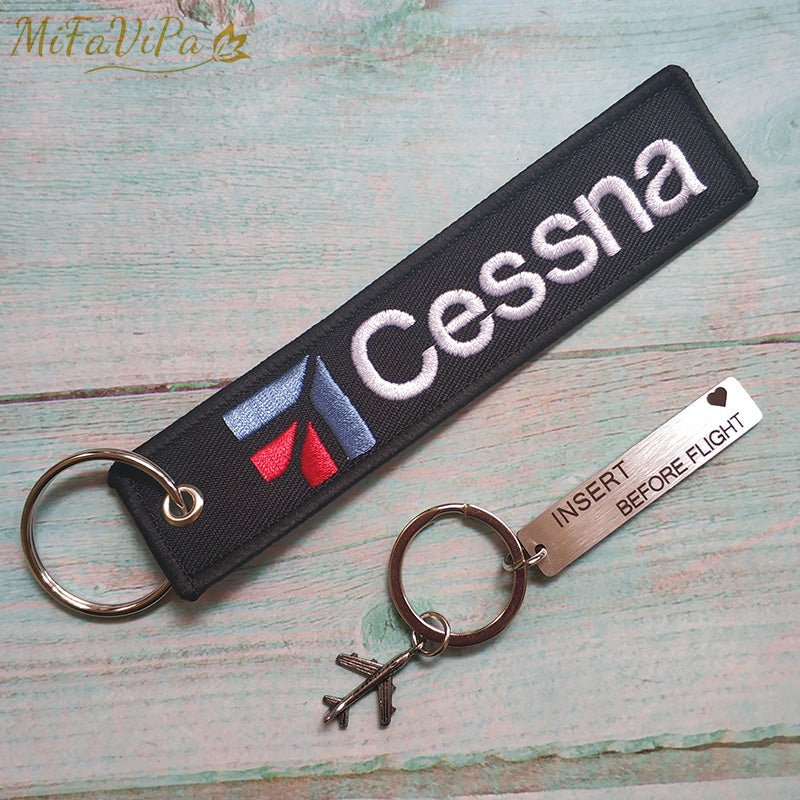 1 SET CESSNA KEYCHAIN CUSTOM GIFTS SOUVENIR AIRCRAFT MODEL PLANE KEY CHAIN - PILOTSX