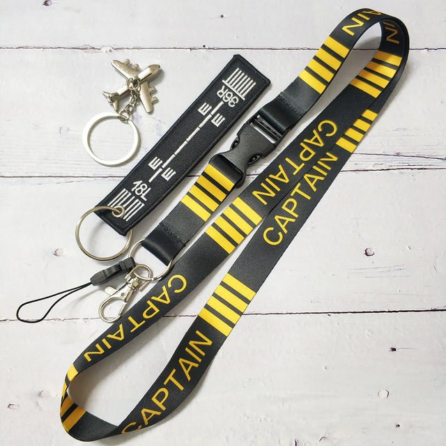 1 SET ENGINEER LANYARDS KEYCHAINS NECK STRAP KEY CHAIN - PILOTSX