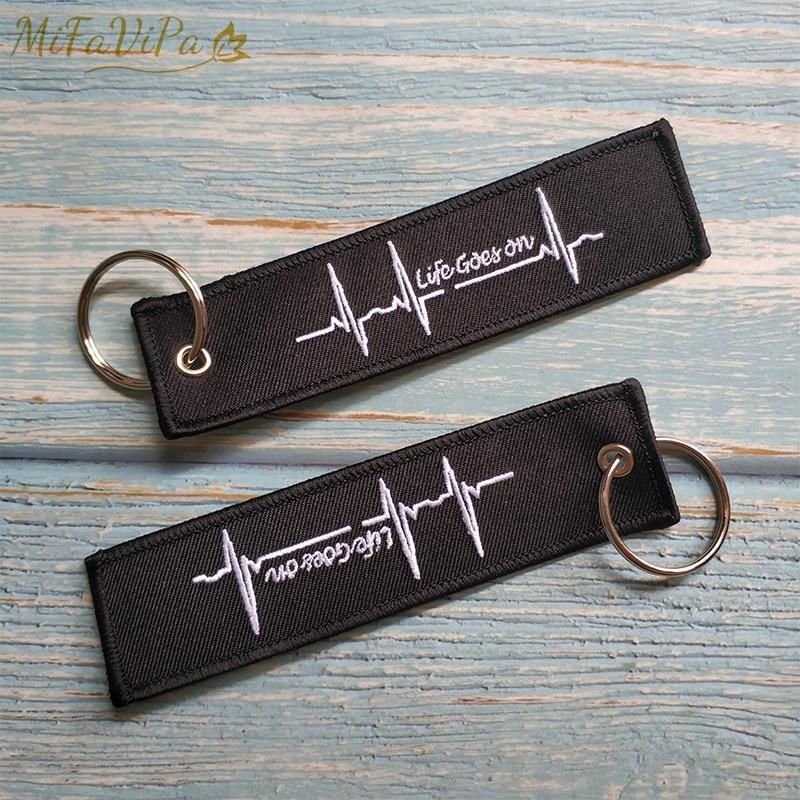 10 PCS EMBROIDERY HEARTBEAT KEYCHAIN - PILOTSX