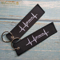 Thumbnail for 10 PCS EMBROIDERY HEARTBEAT KEYCHAIN - PILOTSX