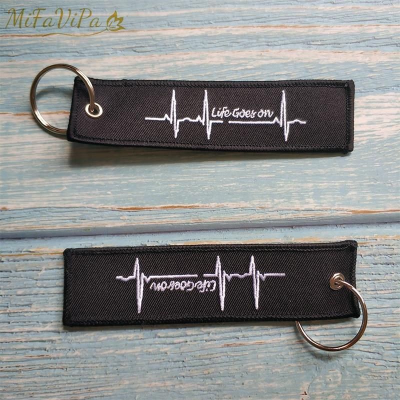 10 PCS HEARTBEAT EMBROIDERY KEY CHAIN - PILOTSX