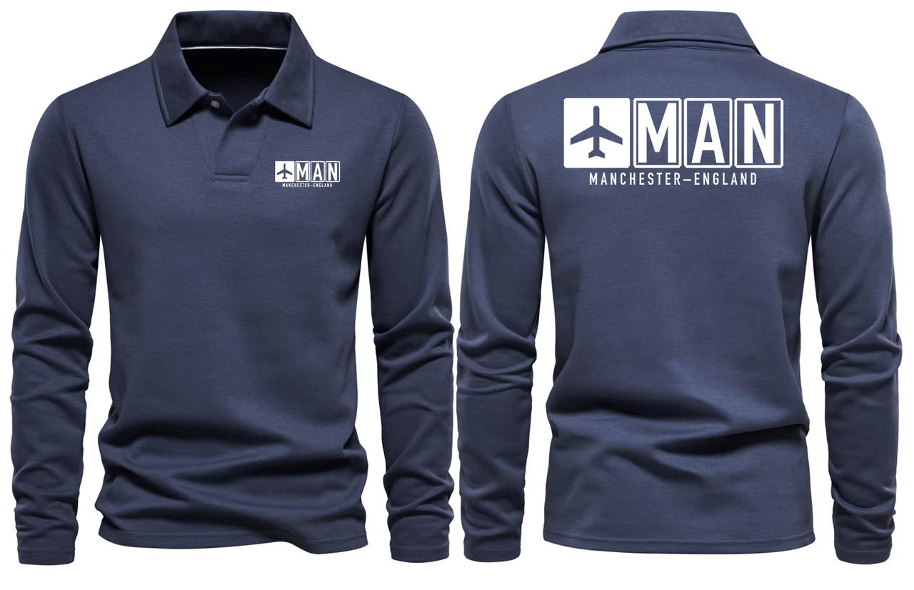 MAN AIRPORT LONG SLEEVE POLO