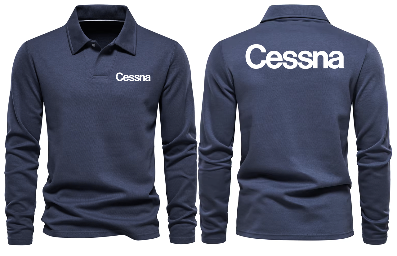 CESSNA LOGO LONG SLEEVE  POLO