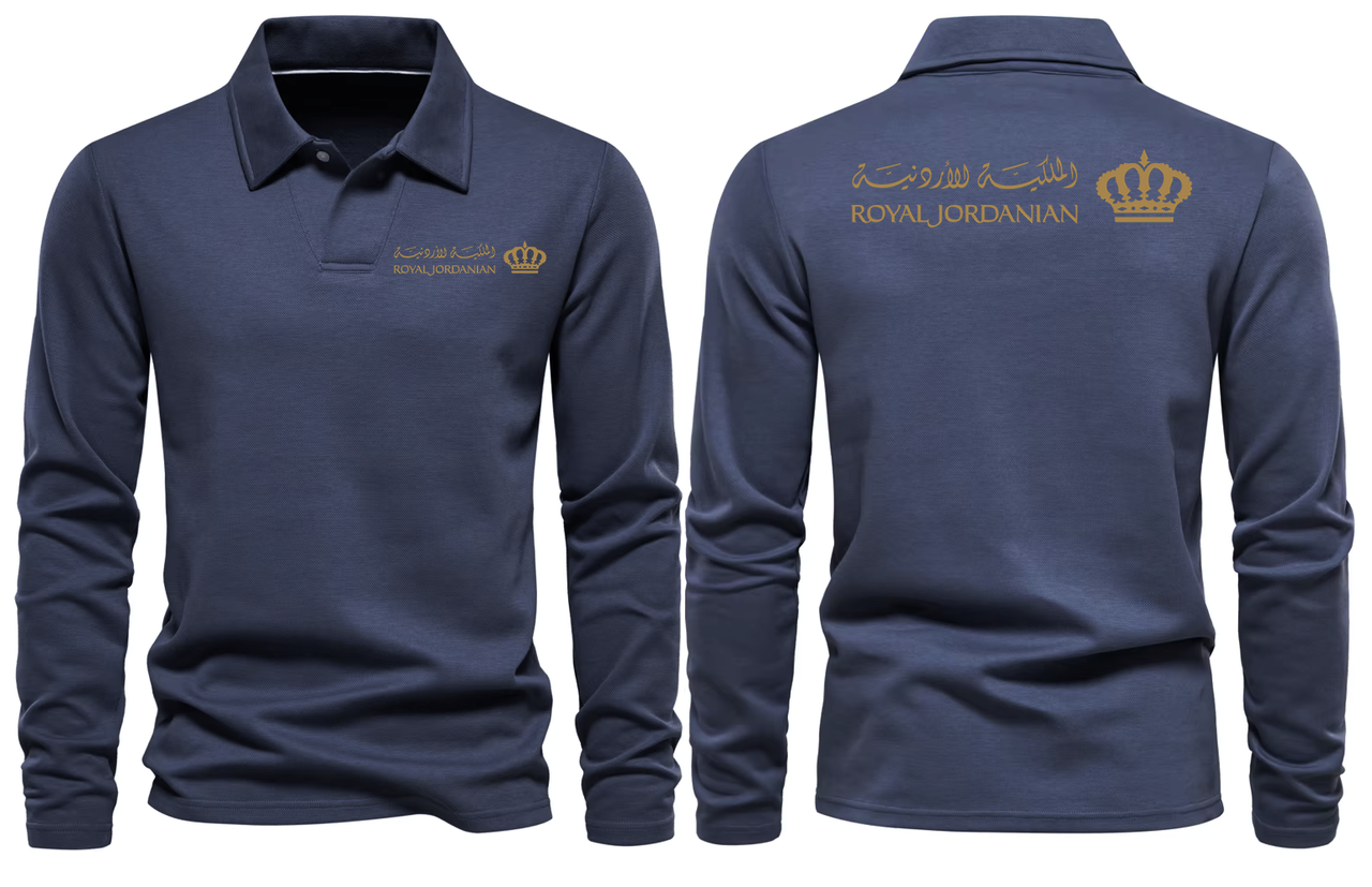 ROYAL JORDANIAN  LONG SLEEVE  POLO