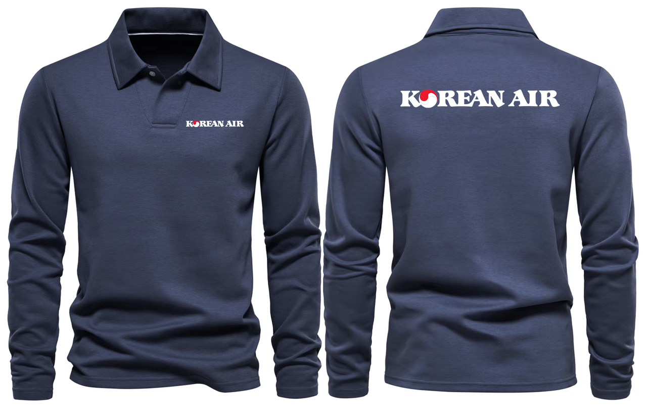 KOREAN AIR LONG SLEEVE  POLO