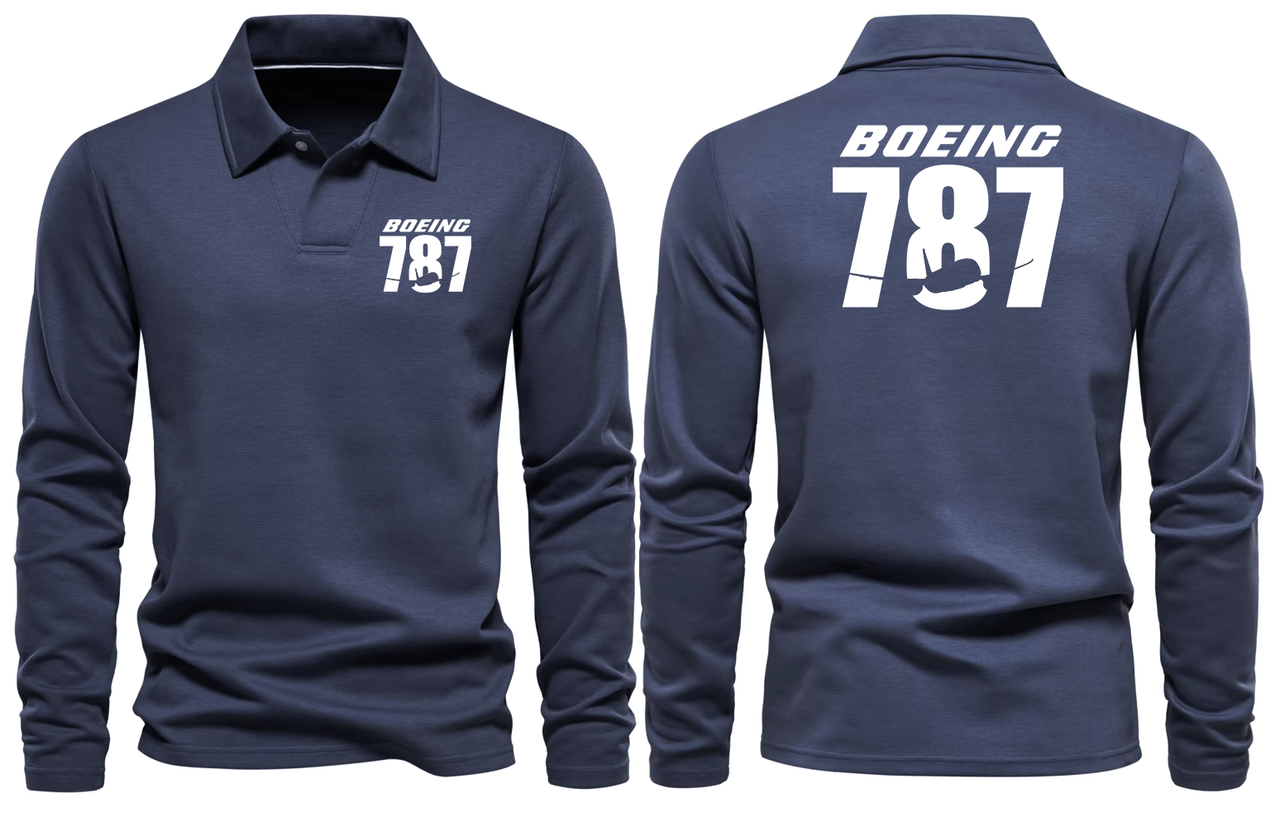 BOEING 787  LONG SLEEVE  POLO