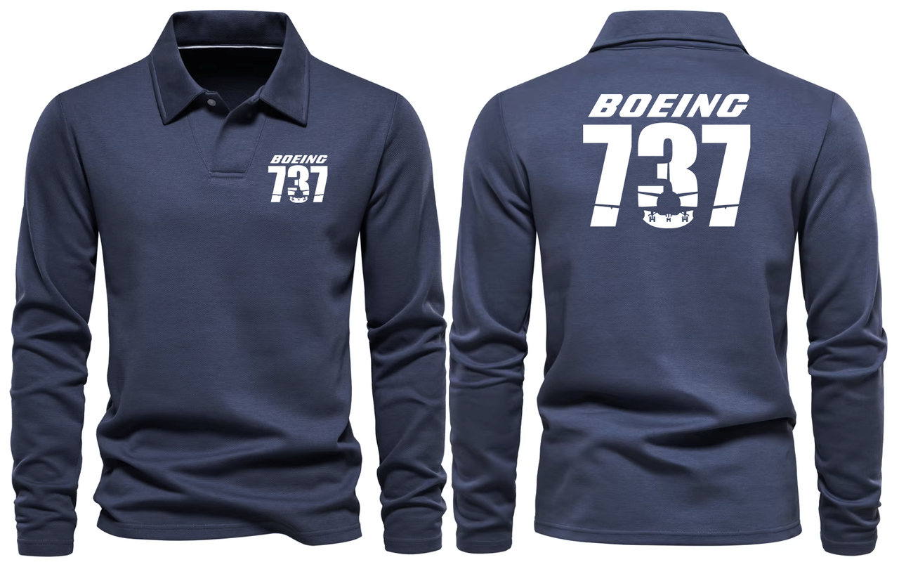 BOEING 737 LONG SLEEVE  POLO