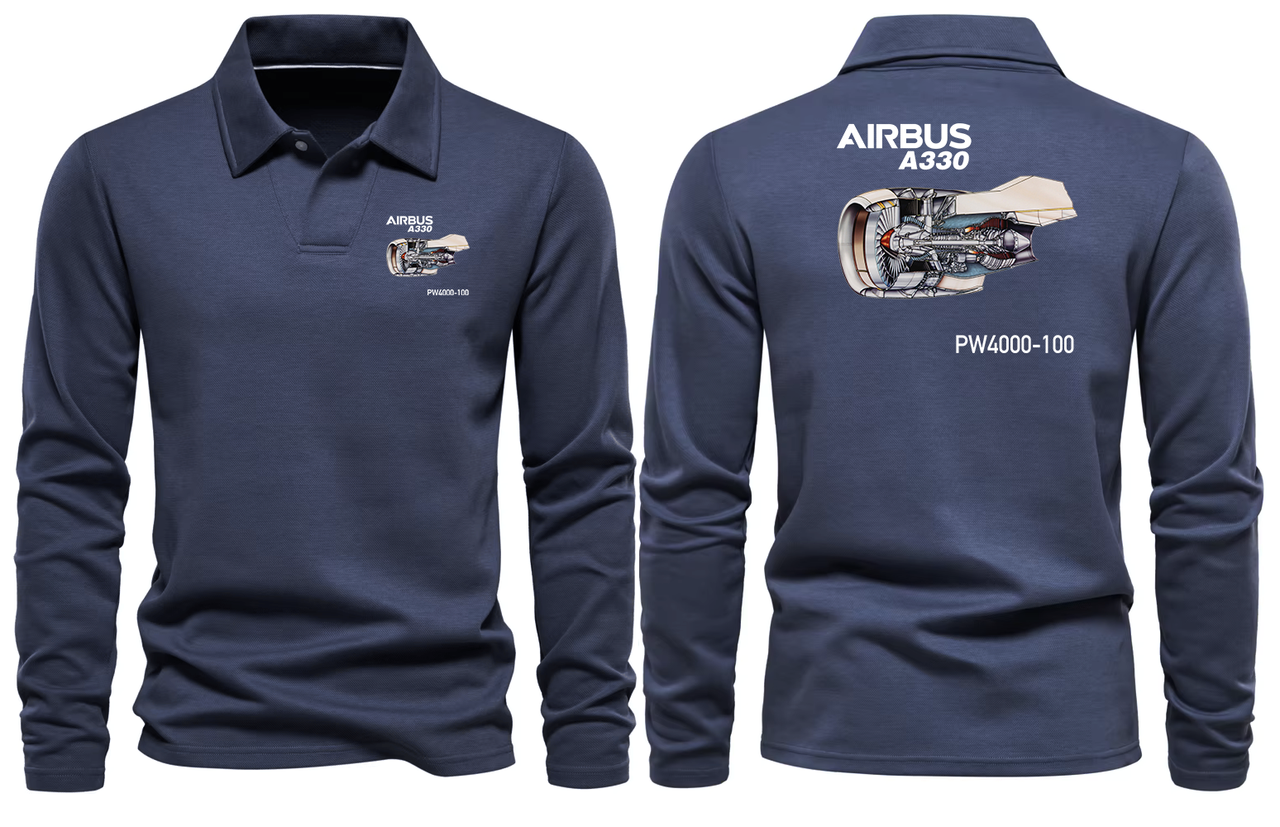 AIRBUS A330 PW 4000-100 LONG SLEEVE  POLO