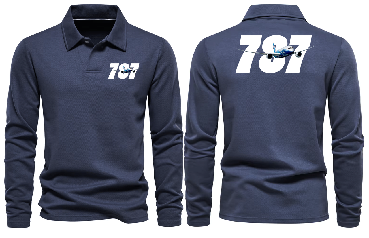 BOEING 787  LONG SLEEVE  POLO