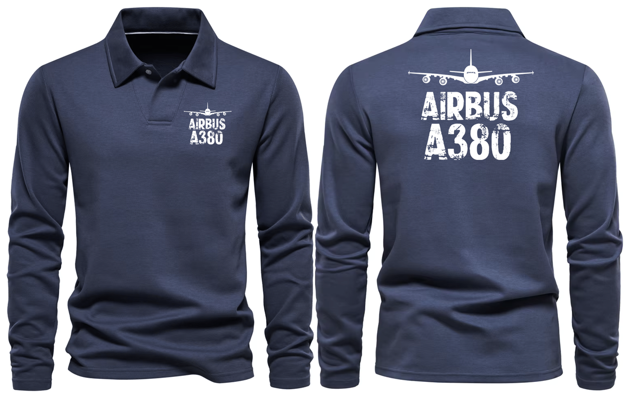 AIRBUS A380 LONG SLEEVE  POLO