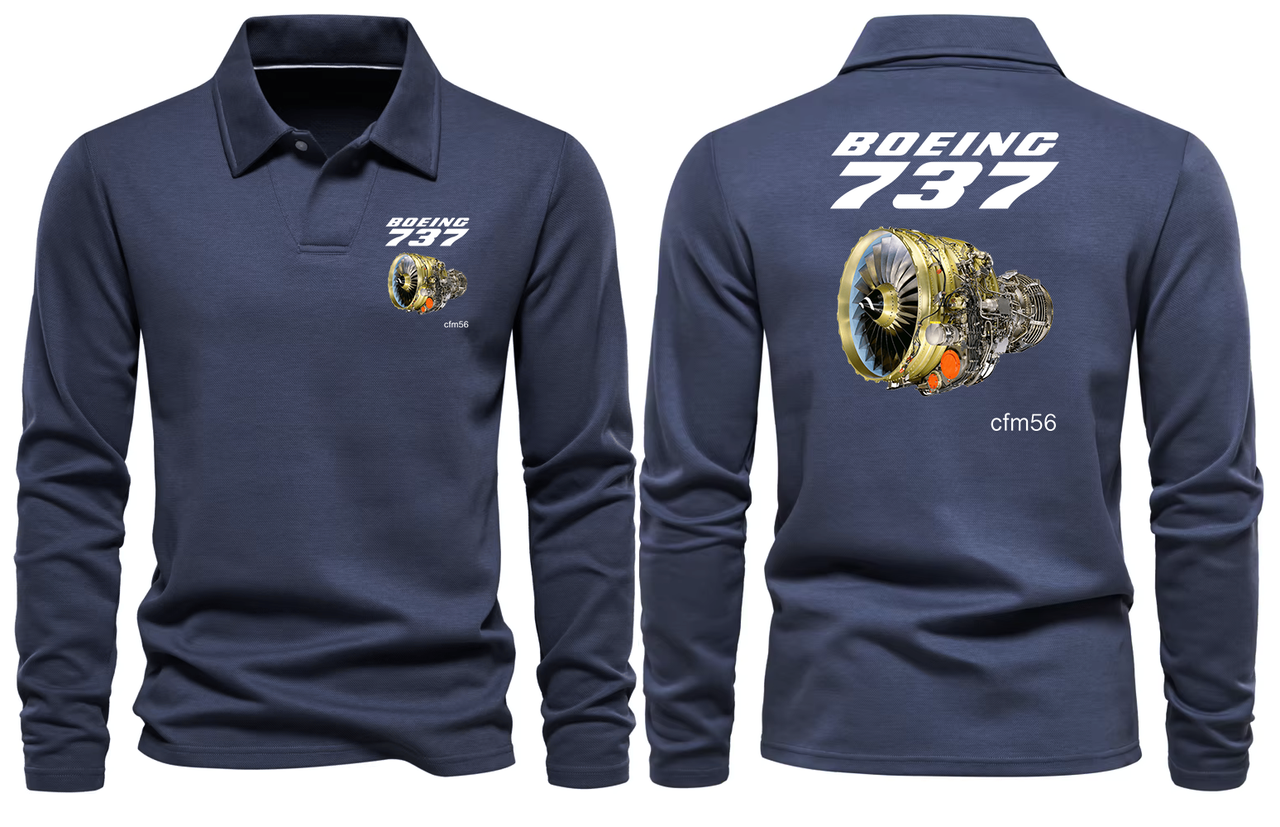 BOEING CFM 56 LONG SLEEVE  POLO