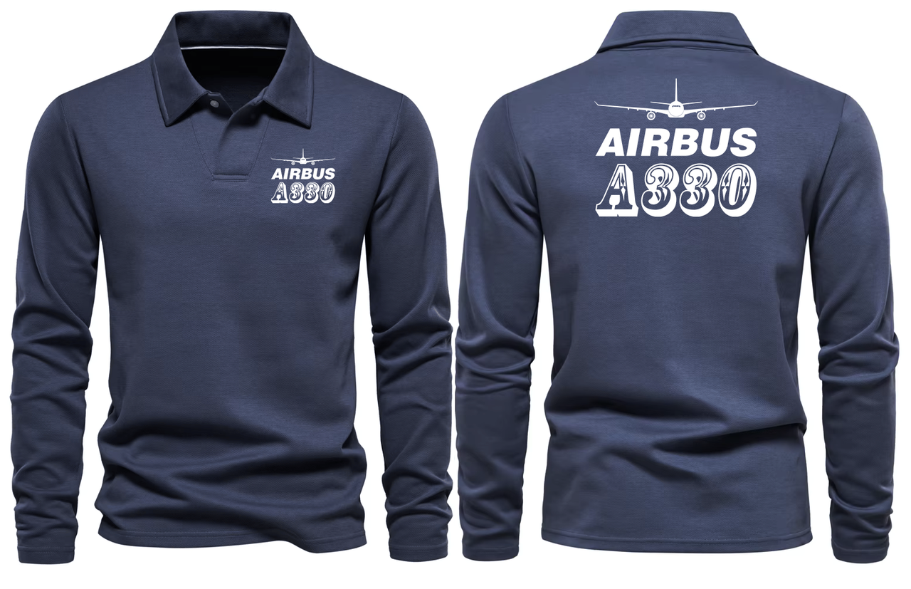 AIRBUS A330 LONG SLEEVE  POLO