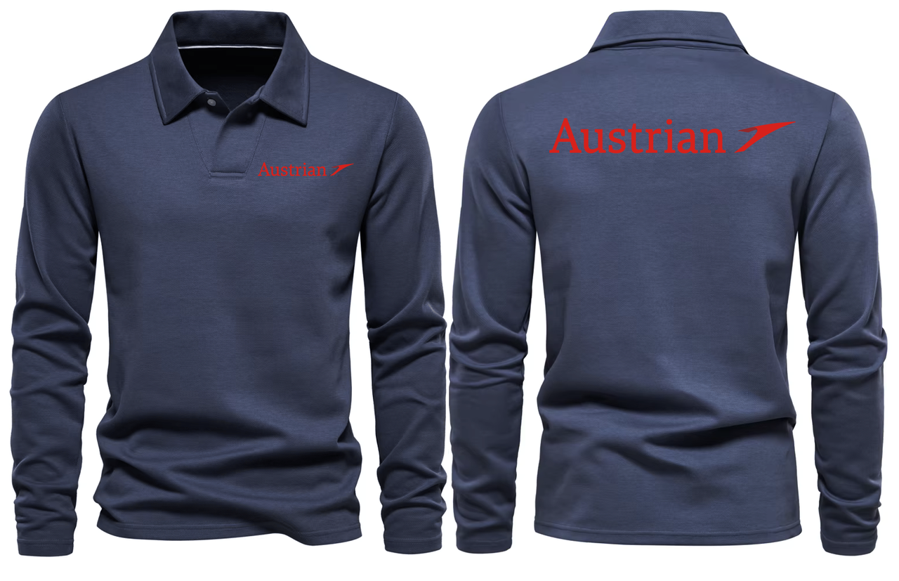 AUSTRAIN AIRLINES LONG SLEEVE  POLO