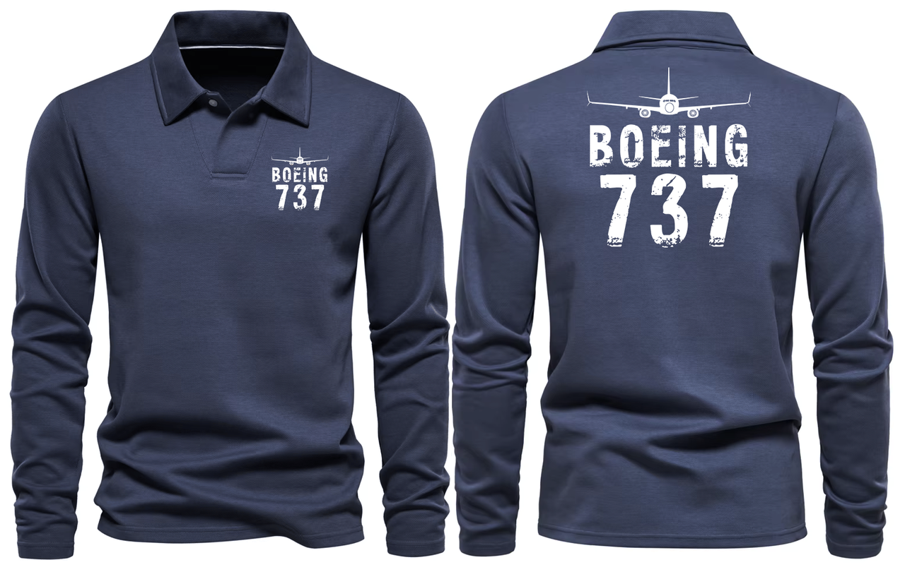 BOEING 737 LONG SLEEVE  POLO