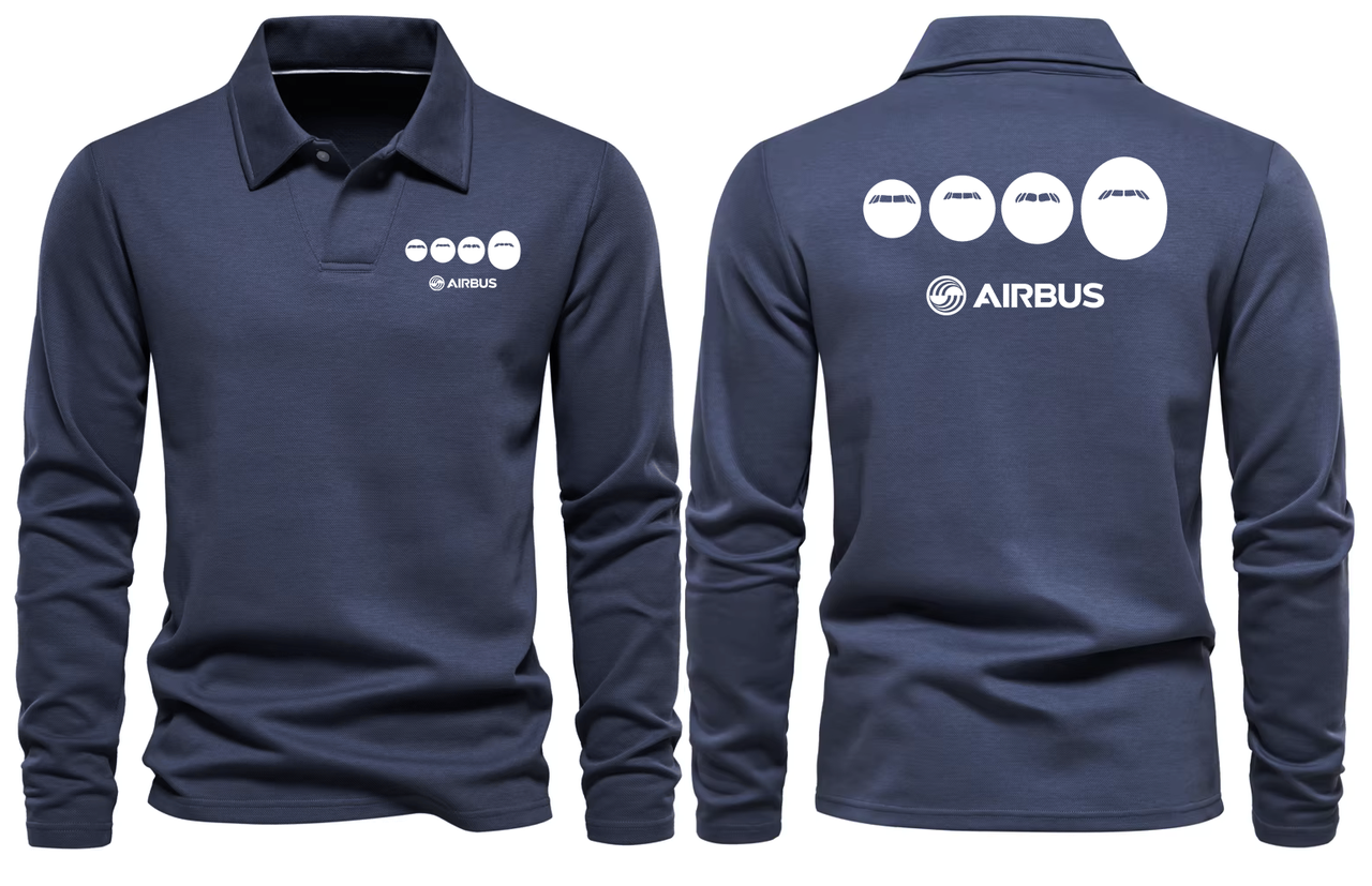 AIRBUS LONG SLEEVE  POLO