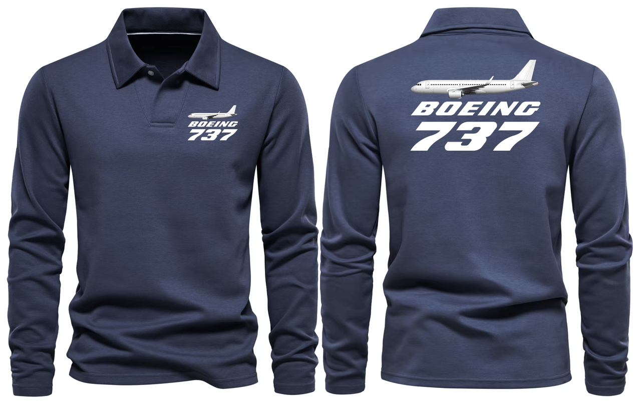BOEING 737 LONG SLEEVE  POLO