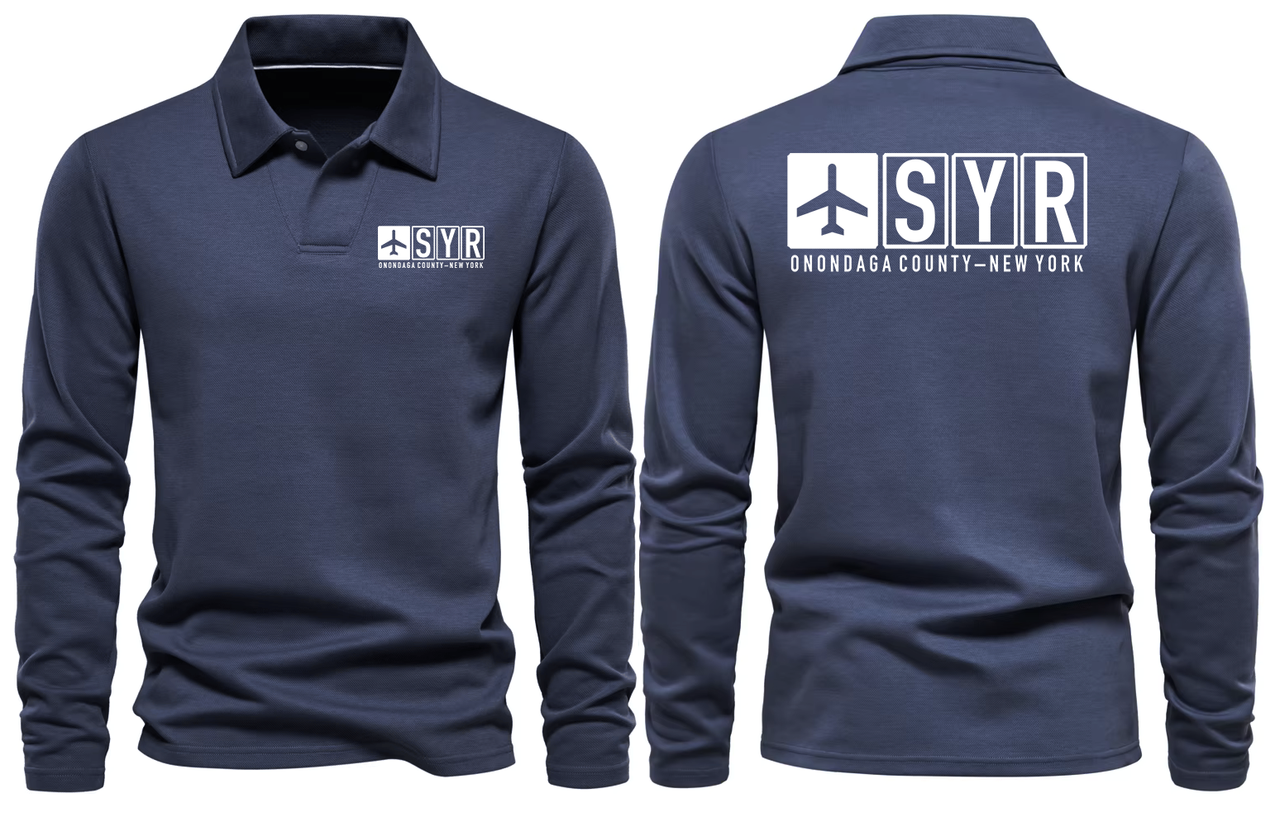 SYR AIRPORT LONG SLEEVE POLO