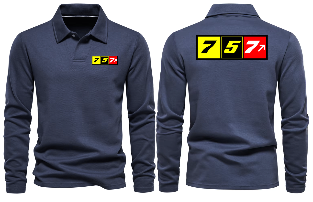BOEING 757 LONG SLEEVE  POLO