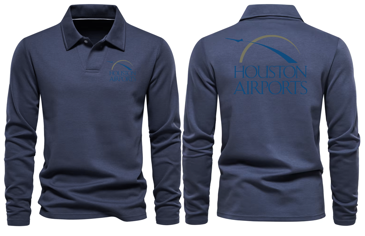 HOUSTON AIRPORT LONG SLEEVE  POLO