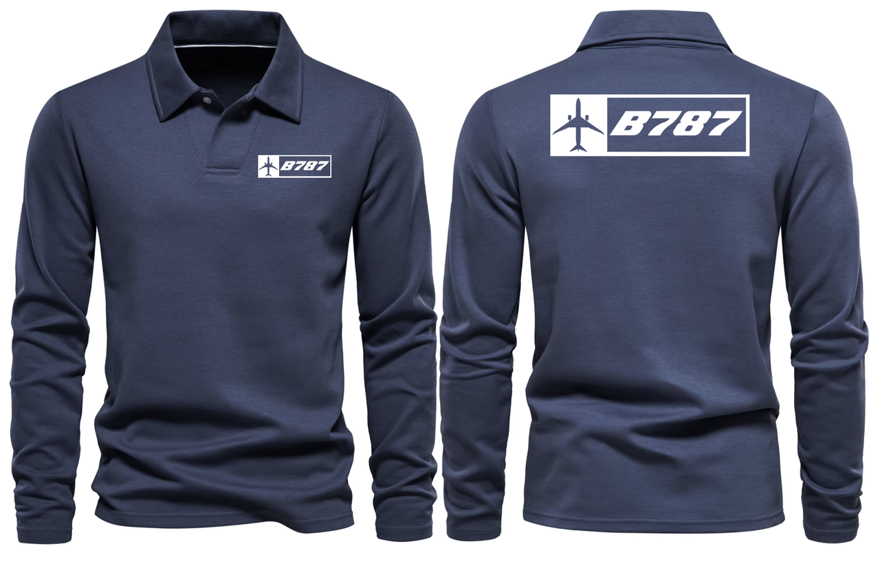 BOEING 787  LONG SLEEVE  POLO