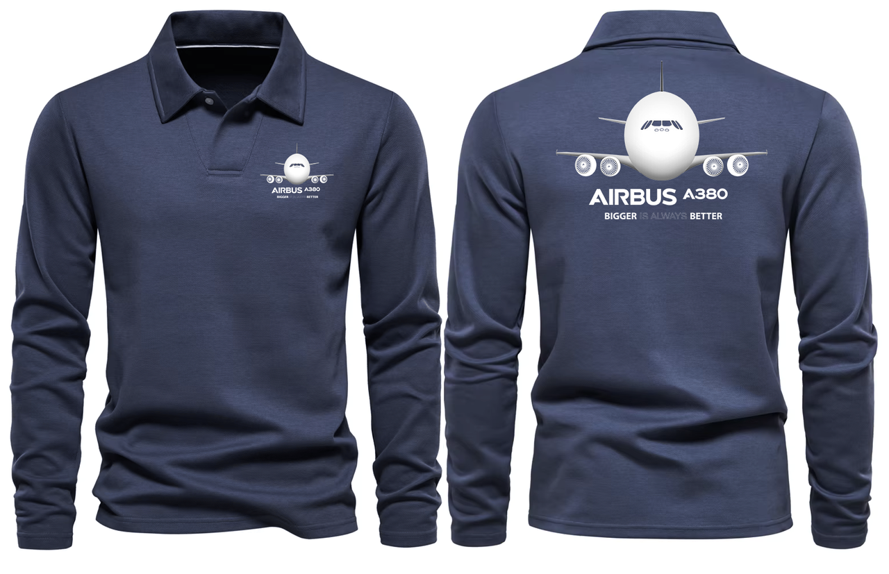 AIRBUS A380 LONG SLEEVE  POLO
