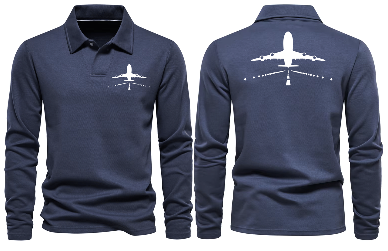 BOEING 747 LONG SLEEVE  POLO