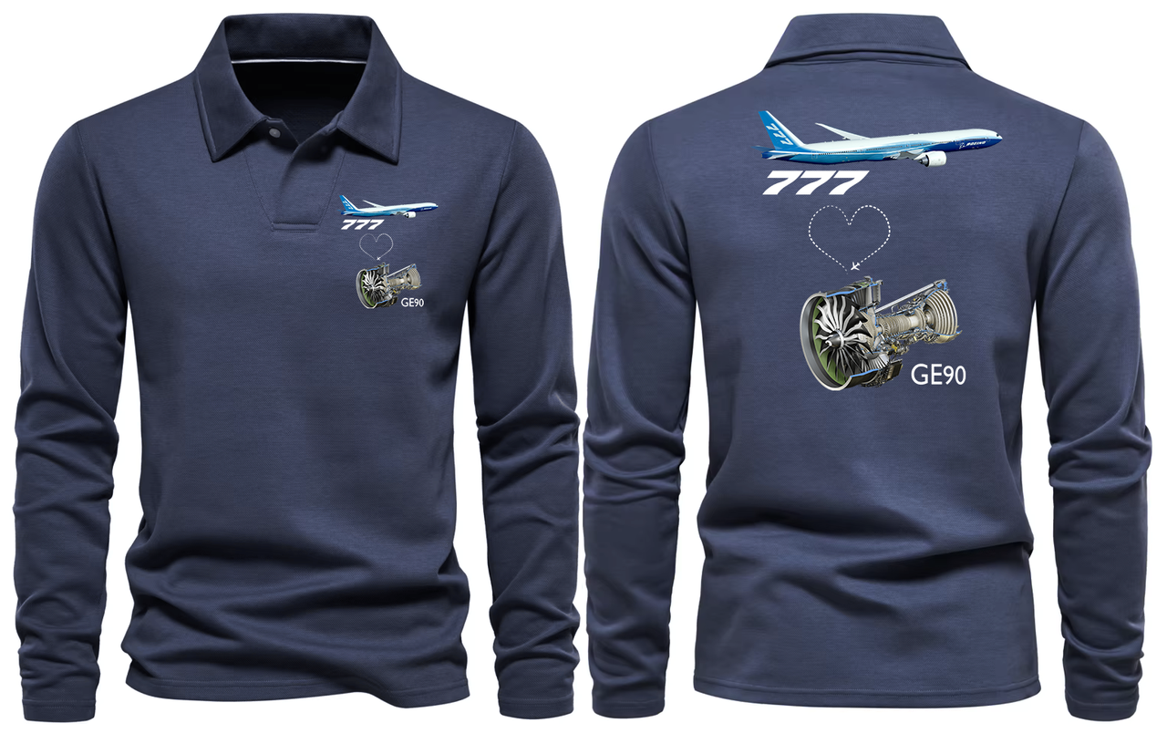 BOEING 777  LONG SLEEVE  POLO