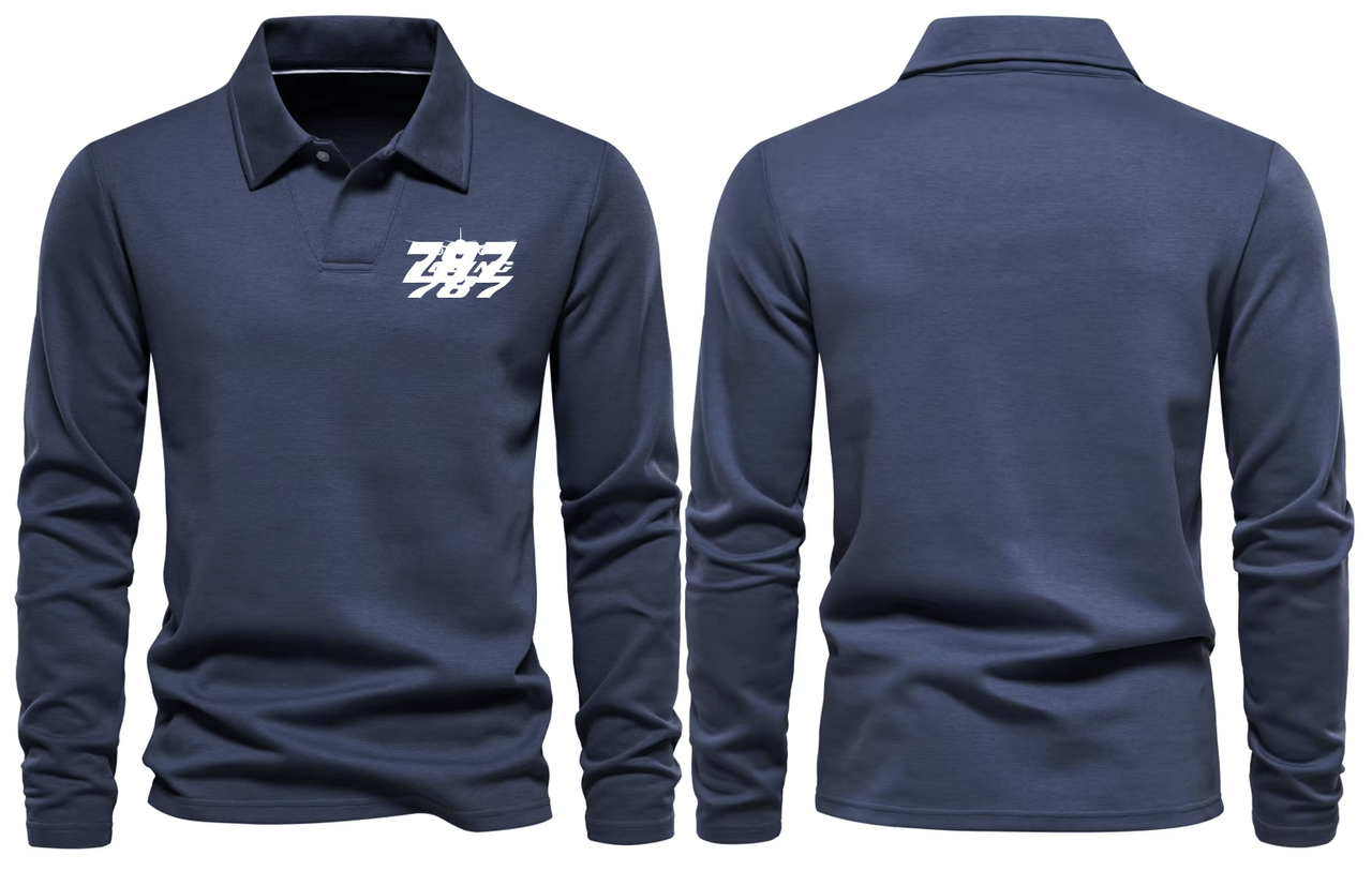 BOEING 787  LONG SLEEVE  POLO