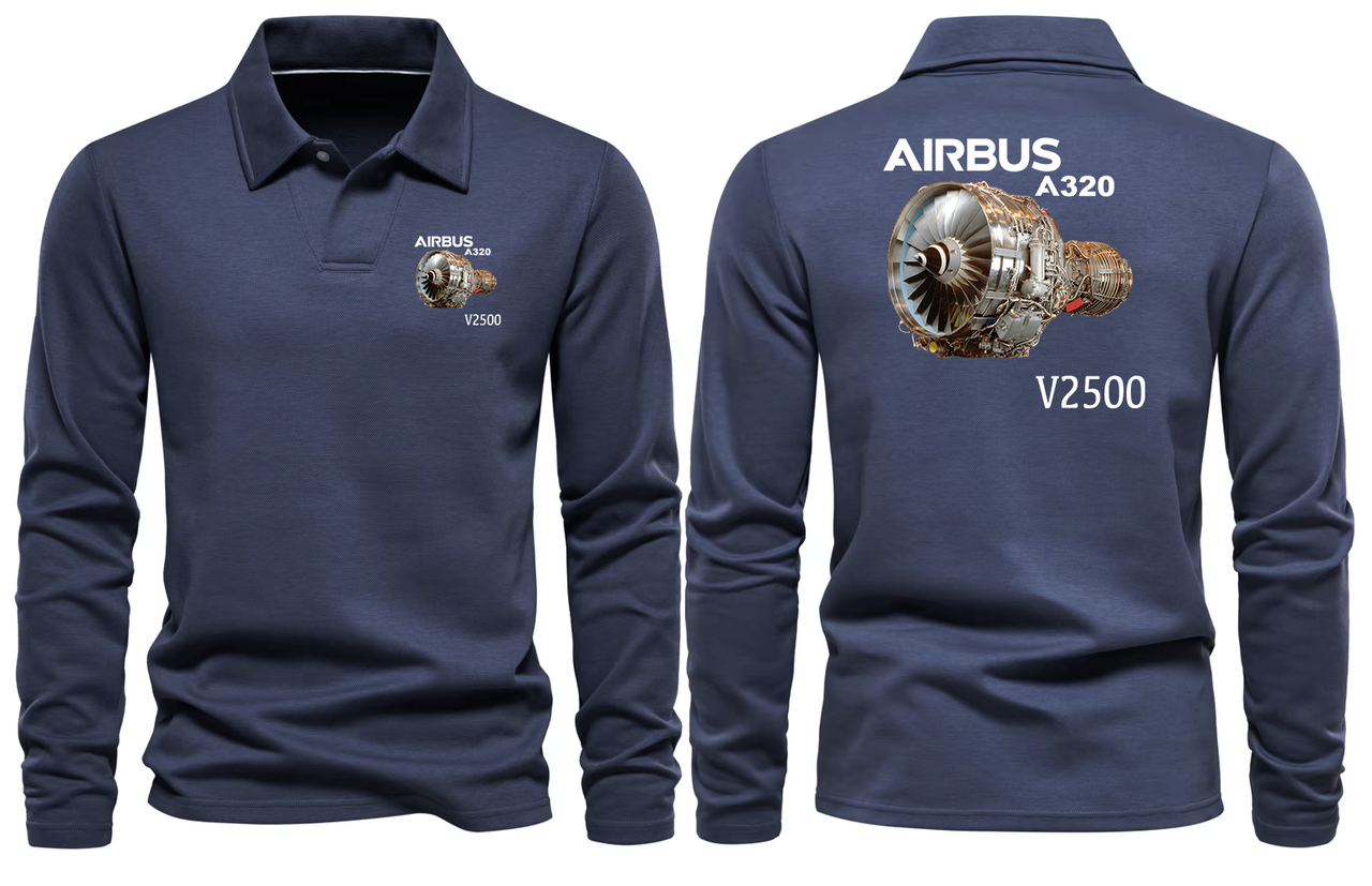 AIRBUS A320 V2500 LONG SLEEVE  POLO