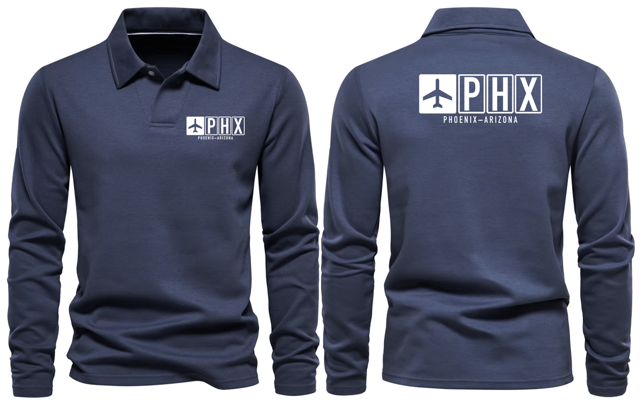 PHX AIRPORT LONG SLEEVE POLO