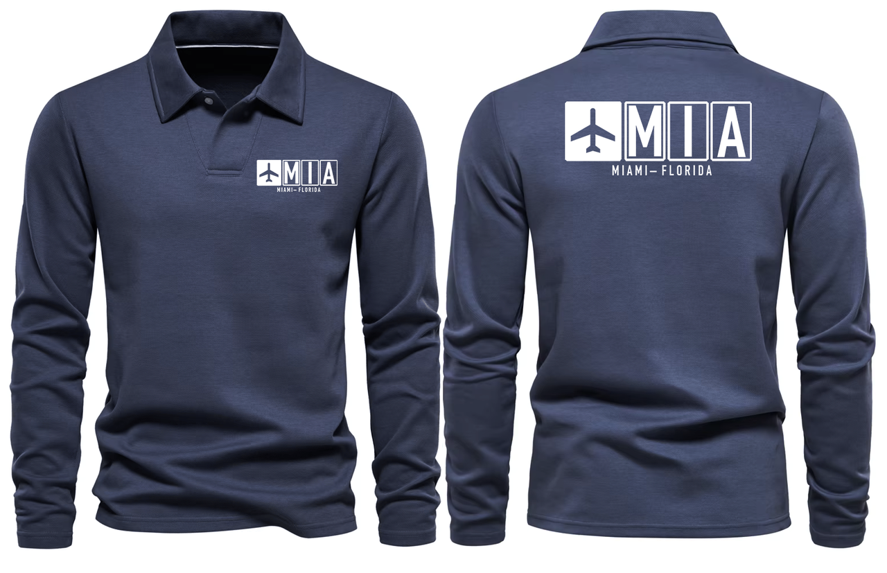 MIA AIRPORT LONG SLEEVE POLO