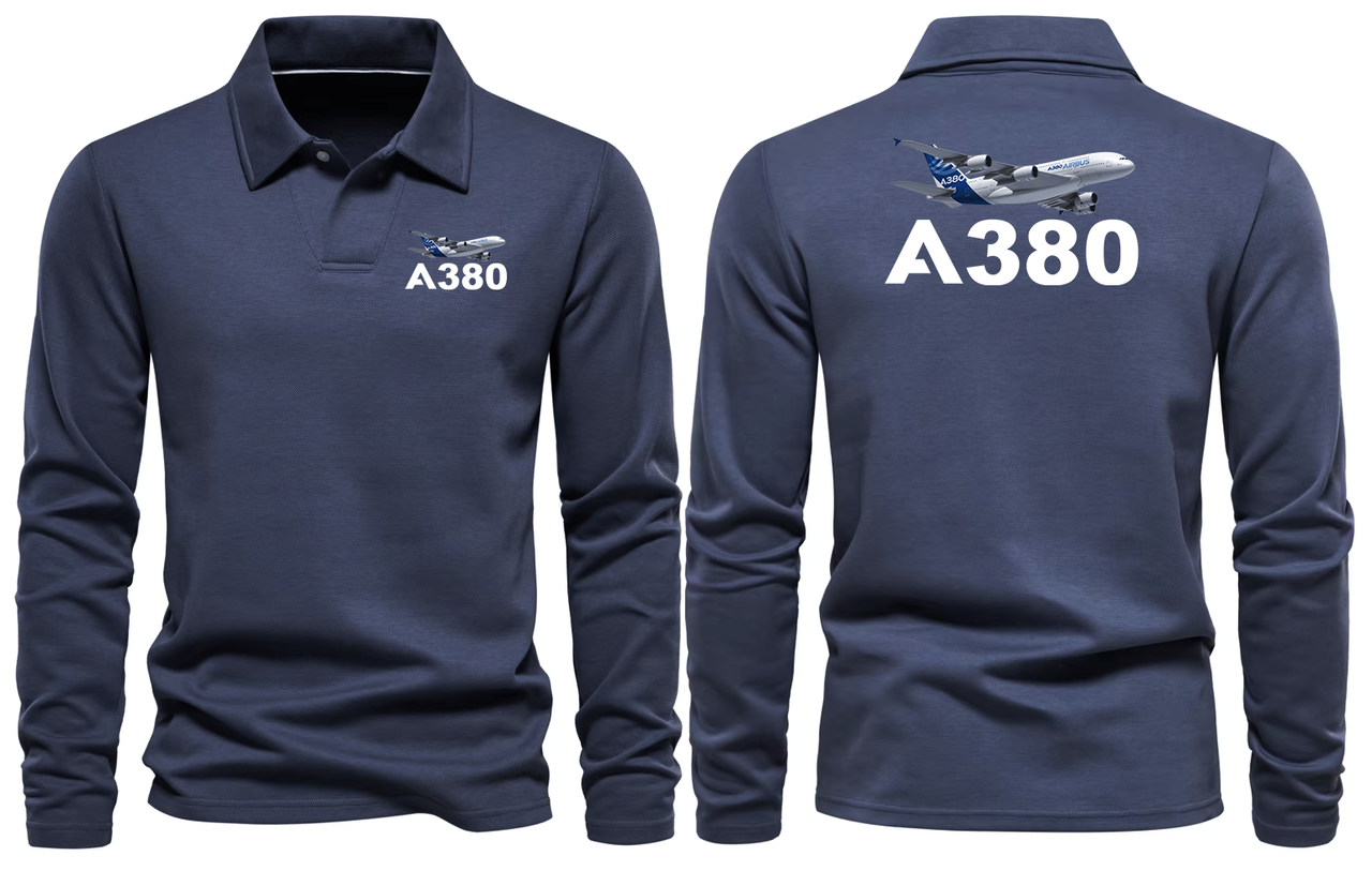 AIRBUS A380 LONG SLEEVE  POLO